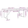 Mesa de comedor marco O madera maciza pino y acero 200x100x75cm de , Mesas de cocina y de comedor - Ref: Foro24-3282679, Prec...