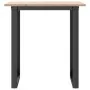 Mesa de comedor marco O madera maciza pino y acero 60x60x75 cm by , Kitchen and dining tables - Ref: Foro24-3282670, Price: 8...