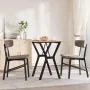 Mesa de comedor marco Y madera maciza pino y acero 60x60x75 cm by , Kitchen and dining tables - Ref: Foro24-3282714, Price: 7...