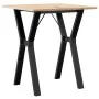 Mesa de comedor marco Y madera maciza pino y acero 60x60x75 cm by , Kitchen and dining tables - Ref: Foro24-3282714, Price: 7...