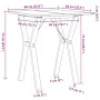 Mesa de comedor marco Y madera maciza pino y acero 60x60x75 cm by , Kitchen and dining tables - Ref: Foro24-3282714, Price: 7...