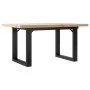 Mesa de centro marco O madera maciza pino y acero 80x50x40,5 cm de , Mesas de cocina y de comedor - Ref: Foro24-3282728, Prec...