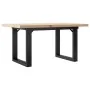 Mesa de centro marco O madera maciza pino y acero 80x50x40,5 cm de , Mesas de cocina y de comedor - Ref: Foro24-3282728, Prec...