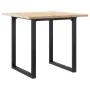 Mesa de comedor marco O madera maciza pino y acero 90x90x75,5cm de , Mesas de cocina y de comedor - Ref: Foro24-3282740, Prec...