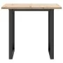 Mesa de comedor marco O madera maciza pino y acero 90x90x75,5cm de , Mesas de cocina y de comedor - Ref: Foro24-3282740, Prec...