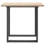 Mesa de comedor marco O madera maciza pino y acero 90x90x75,5cm de , Mesas de cocina y de comedor - Ref: Foro24-3282740, Prec...