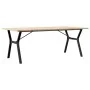 Mesa de comedor marco Y madera maciza pino acero 200x100x75,5cm de , Mesas de cocina y de comedor - Ref: Foro24-3282789, Prec...
