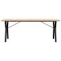 Mesa de comedor marco Y madera maciza pino acero 200x100x75,5cm de , Mesas de cocina y de comedor - Ref: Foro24-3282789, Prec...