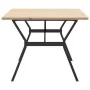 Mesa de comedor marco Y madera maciza pino acero 200x100x75,5cm de , Mesas de cocina y de comedor - Ref: Foro24-3282789, Prec...