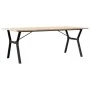 Mesa de comedor marco Y madera maciza pino acero 200x100x75,5cm de , Mesas de cocina y de comedor - Ref: Foro24-3282789, Prec...