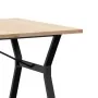 Mesa de comedor marco Y madera maciza pino acero 200x100x75,5cm de , Mesas de cocina y de comedor - Ref: Foro24-3282789, Prec...