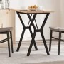 Mesa de comedor marco Y madera maciza pino y acero 80x50x75,5cm by , Kitchen and dining tables - Ref: Foro24-3282782, Price: ...