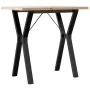 Mesa de comedor marco Y madera maciza pino y acero 80x50x75,5cm by , Kitchen and dining tables - Ref: Foro24-3282782, Price: ...