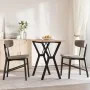 Mesa de comedor marco Y madera maciza pino y acero 80x50x75,5cm by , Kitchen and dining tables - Ref: Foro24-3282782, Price: ...