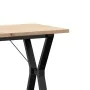 Mesa de comedor marco Y madera maciza pino y acero 80x50x75,5cm by , Kitchen and dining tables - Ref: Foro24-3282782, Price: ...