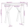 Mesa de comedor marco Y madera maciza pino y acero 80x50x75,5cm by , Kitchen and dining tables - Ref: Foro24-3282782, Price: ...