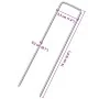 Clavijas de tierra forma U 25 uds acero galvanizado 15x3,5 cm de , Accesorios para tiendas de campaña - Ref: Foro24-4009359, ...