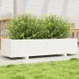 Jardinera de madera maciza de pino blanco 110x40x26,5 cm by , Pots and planters - Ref: Foro24-847339, Price: 112,77 €, Discou...