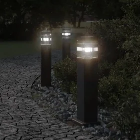 Lámpara de suelo de exterior aluminio negro 50 cm by , Outdoor lighting - Ref: Foro24-4006393, Price: 47,93 €, Discount: %
