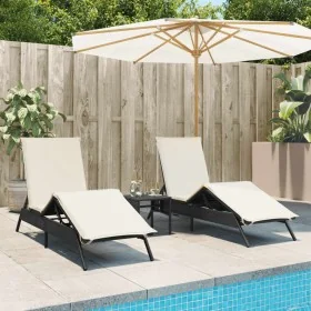 Tumbonas con cojines 2 unidades ratán sintético negro von , Liegen - Ref: Foro24-3261578, Preis: 274,32 €, Rabatt: %