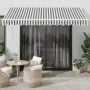 Toldo retráctil aluminio y tela antracita y blanco 3,5x2,5 m by , Awnings - Ref: Foro24-3216114, Price: 282,16 €, Discount: %