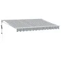 Toldo retráctil aluminio y tela antracita y blanco 3,5x2,5 m by , Awnings - Ref: Foro24-3216114, Price: 282,16 €, Discount: %