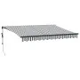 Toldo retráctil automático luz LED antracita blanco 350x250 cm by , Awnings - Ref: Foro24-3310228, Price: 404,06 €, Discount: %
