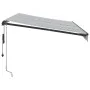 Toldo retráctil automático luz LED antracita blanco 350x250 cm by , Awnings - Ref: Foro24-3310228, Price: 404,06 €, Discount: %