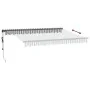 Toldo retráctil automático luz LED antracita blanco 350x250 cm by , Awnings - Ref: Foro24-3310228, Price: 404,06 €, Discount: %