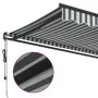 Toldo retráctil automático luz LED antracita blanco 350x250 cm by , Awnings - Ref: Foro24-3310228, Price: 404,06 €, Discount: %