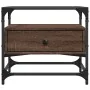 Mesa de centro con puertas de vidrio marrón roble 50x50x45 cm de , Mesas de centro - Ref: Foro24-846053, Precio: 69,99 €, Des...