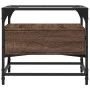 Mesa de centro con puertas de vidrio marrón roble 50x50x45 cm de , Mesas de centro - Ref: Foro24-846053, Precio: 69,99 €, Des...