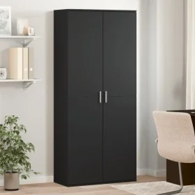 Aparador alto madera de ingeniería negro 80x35x180 cm von , Schließfächer und Lagerschränke - Ref: Foro24-3276652, Preis: 202...