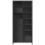 Aparador alto madera de ingeniería negro 80x35x180 cm de , Taquillas y armarios de almacenamiento - Ref: Foro24-3276652, Prec...