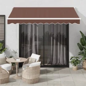 Toldo retráctil manual marrón 300x250 cm by , Awnings - Ref: Foro24-3215698, Price: 250,35 €, Discount: %