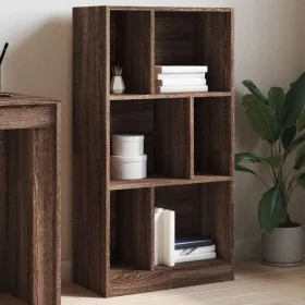 Estantería madera de ingeniería marrón roble 57x28,5x107,5 cm by , Bookcases and shelves - Ref: Foro24-848009, Price: 63,88 €...