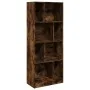 Estantería madera de ingeniería roble ahumado 57x28,5x141 cm de , Librerías y estanterías - Ref: Foro24-848000, Precio: 71,77...