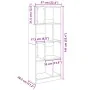 Estantería madera de ingeniería roble ahumado 57x28,5x141 cm de , Librerías y estanterías - Ref: Foro24-848000, Precio: 71,77...