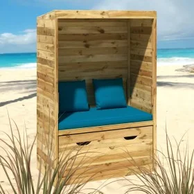 Silla de jardín Strandkorb con cajón pino macizo 112x60x168 cm by , Loungers - Ref: Foro24-318206, Price: 226,77 €, Discount: %