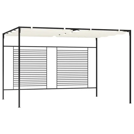 Cenador con techo retráctil color crema 3x4x2,3 m 180 g/m² de , Carpas y cenadores - Ref: Foro24-313623, Precio: 389,20 €, De...