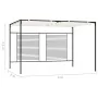 Cenador con techo retráctil color crema 3x4x2,3 m 180 g/m² de , Carpas y cenadores - Ref: Foro24-313623, Precio: 389,20 €, De...