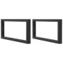 Soportes estante de lavabo 2 uds rectangular acero negro by , Supports and crossbars - Ref: Foro24-4007273, Price: 37,36 €, D...