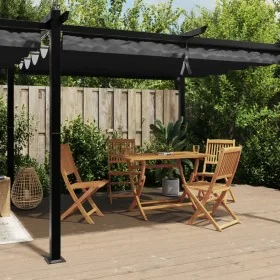 Cenador de jardín con techo retráctil aluminio antracita 3x6 m de , Carpas y cenadores - Ref: Foro24-3217062, Precio: 749,22 ...