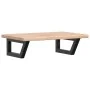Estante de lavabo de pared de acero y madera maciza de roble de , Tocadores de baño - Ref: Foro24-3302335, Precio: 67,72 €, D...