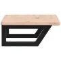 Estante de lavabo de pared de acero y madera maciza de roble de , Tocadores de baño - Ref: Foro24-3302335, Precio: 67,72 €, D...