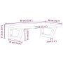 Estante de lavabo de pared de acero y madera maciza de roble de , Tocadores de baño - Ref: Foro24-3302335, Precio: 67,72 €, D...