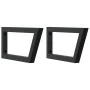 Soportes estante de lavabo 2 unidades trapecio acero negro by , Supports and crossbars - Ref: Foro24-4007286, Price: 41,87 €,...