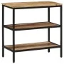 Mesa consola madera maciza de mango rugosa 70x35x70 cm by , Side tables - Ref: Foro24-374072, Price: 104,65 €, Discount: %
