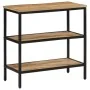 Mesa consola madera maciza de mango rugosa 70x35x70 cm by , Side tables - Ref: Foro24-374072, Price: 104,65 €, Discount: %