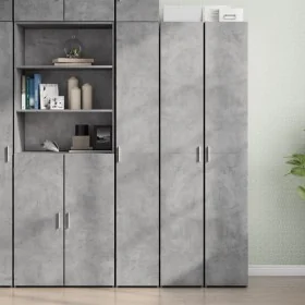 Aparador de madera de ingeniería gris hormigón 30x42,5x185 cm de , Aparadores - Ref: Foro24-3281395, Precio: 139,59 €, Descue...